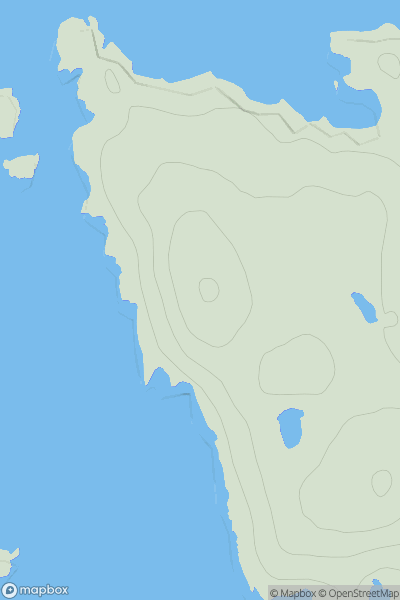 Thumbnail image for Carnan Mor [Lewis and Nearby Islands] [NB141353] showing contour plot for surrounding peak